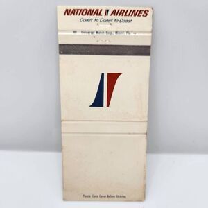 Vintage Matchcover National Airlines Miami Florida